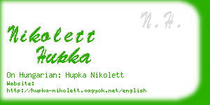 nikolett hupka business card